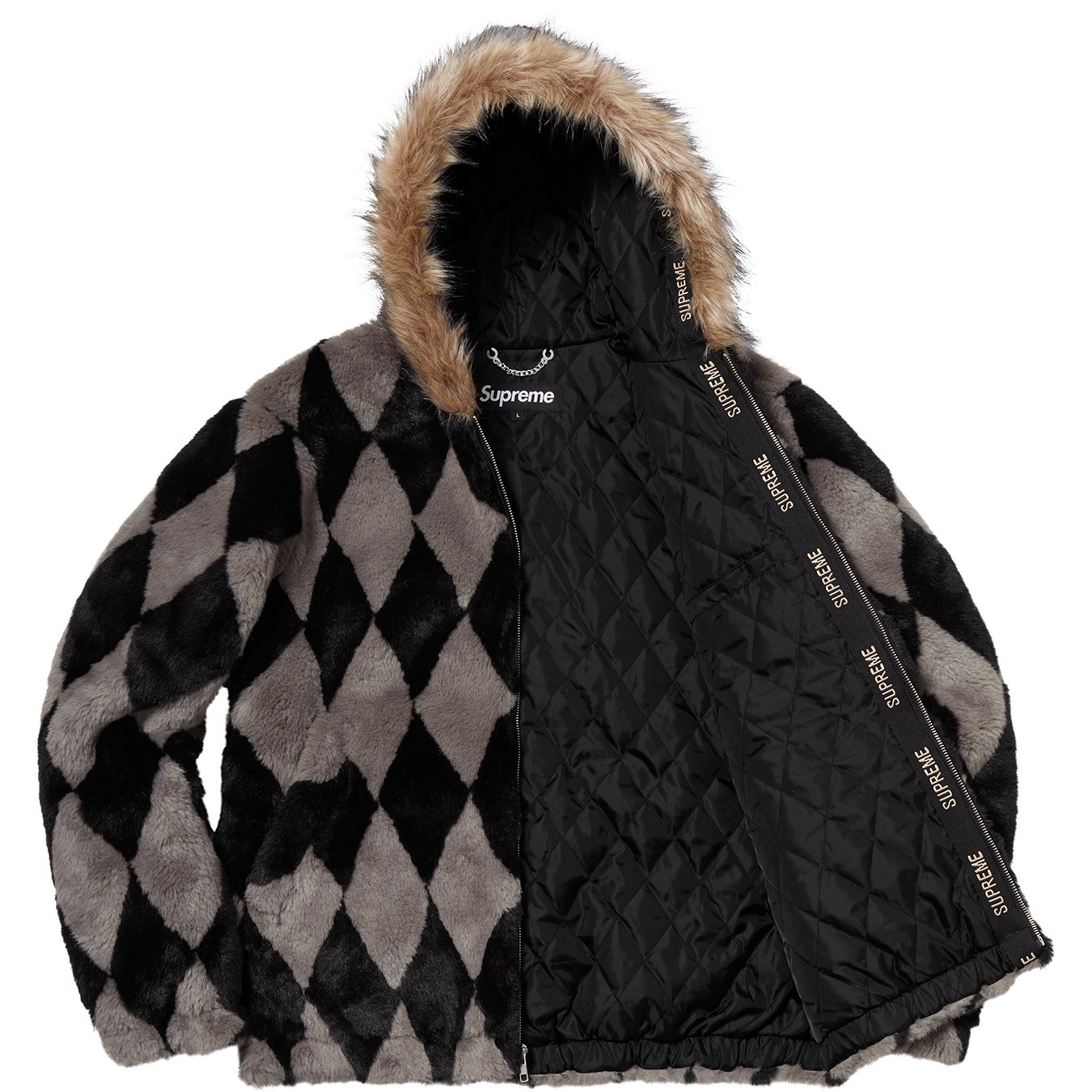 Diamond Faux Fur Jacket view 4
